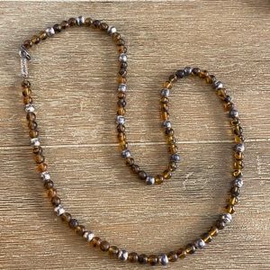 NAPIER Vintage beaded brown necklace
